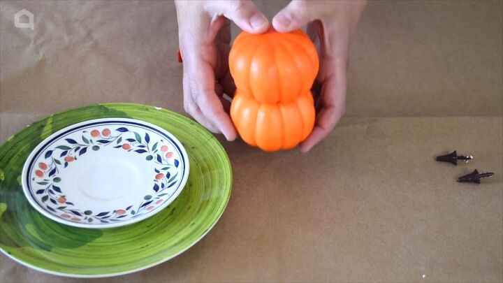 Fall home decor with dollar store pumpkins