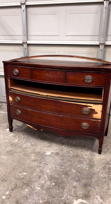 Chest of drawers before the DIY