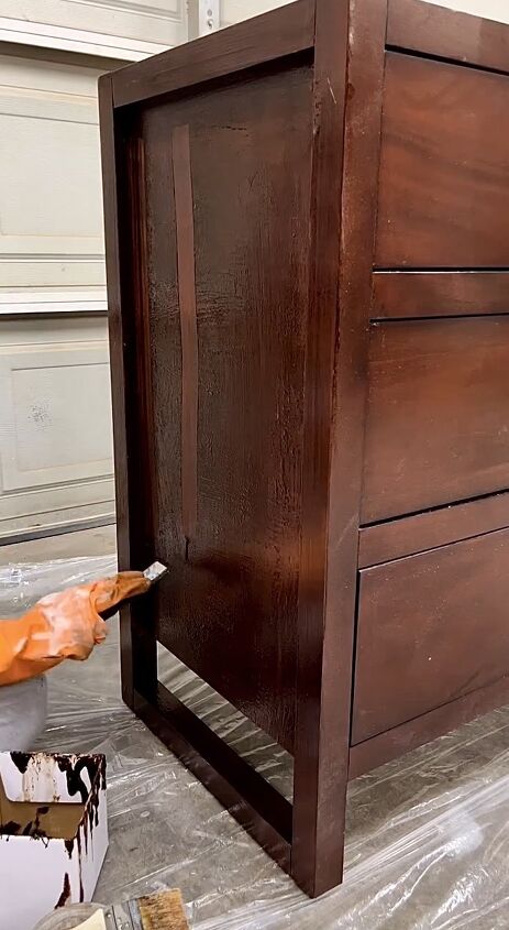 light finish dresser, Scraping off the old finish