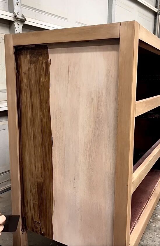 light finish dresser, Adding depth with a wood glaze