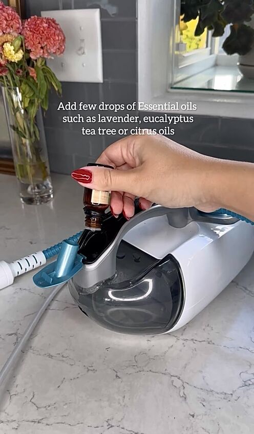 Adding essential oils to a steamer