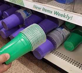 Colored cups from Dollar Tree