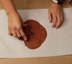 Cutting out the gingerbread men