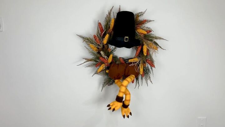 Thanksgiving Turkey Wreath and Pilgrim Hat