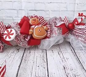 DIY gingerbread and peppermint garland