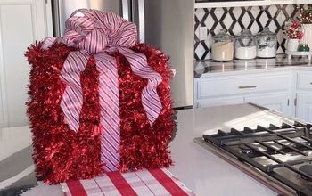 How to Make a DIY Christmas Gift Box Out of Tinsel Garlands