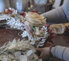 guirnalda de rosas de otoo sin alambre