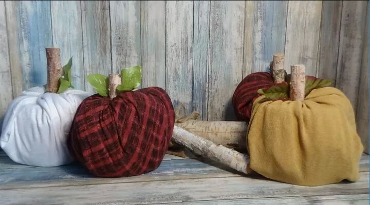 Cozy fabric pumpkins