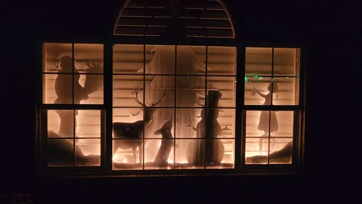 Christmas window silhouette