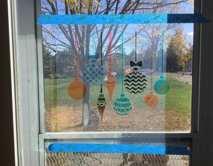 DIY Christmas window stencil designs