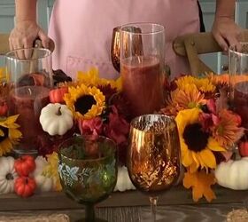 Affordable Yet Elegant Thanksgiving Centerpiece with Candles