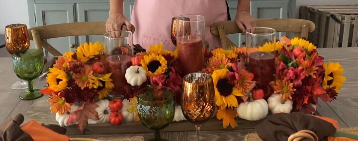 Affordable Yet Elegant Thanksgiving Centerpiece with Candles