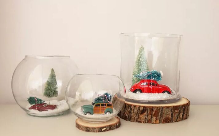 DIY Christmas centerpieces and vignettes