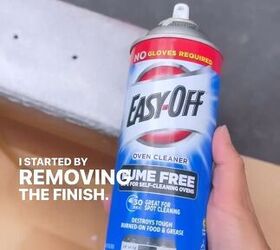 desk makeover, Easy Off oven cleaner