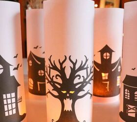 imprimibles de farolillos de papel de halloween, Halloween Town Linternas de Papel