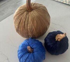 calabazas glam con un toque natural, Calabazas de terciopelo con tallos de verdad