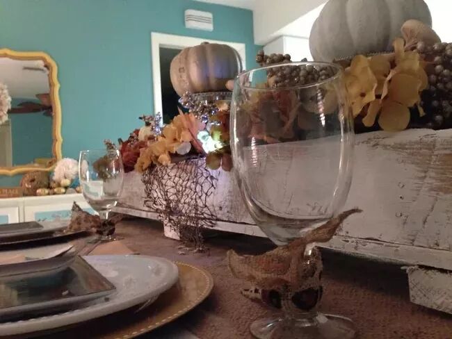 Coastal Thanksgiving Tablescape