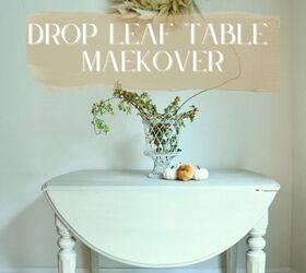 antiguo drop leaf table makeover con pintura de leche, Cambio de imagen de la mesa Drop Leaf 1