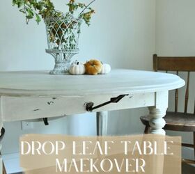 antiguo drop leaf table makeover con pintura de leche, Cambio de imagen de la mesa 4