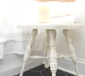 antiguo drop leaf table makeover con pintura de leche, Mesa auxiliar pintada DIY 2