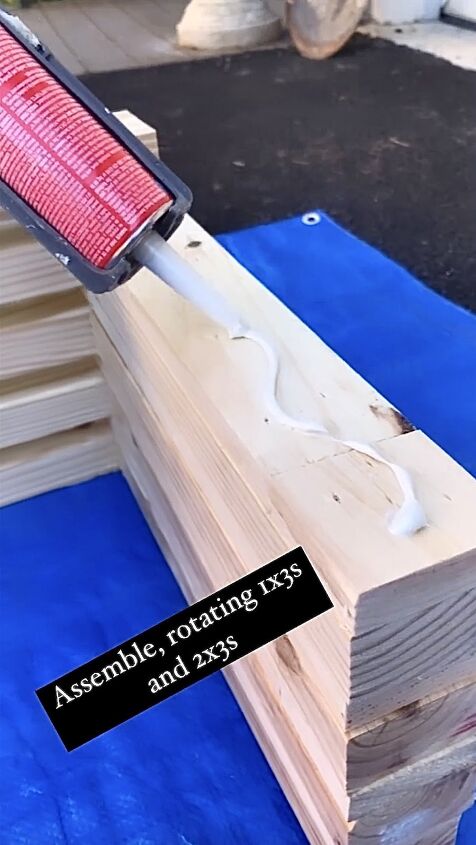 diy wood slat bench, Assembling the frame
