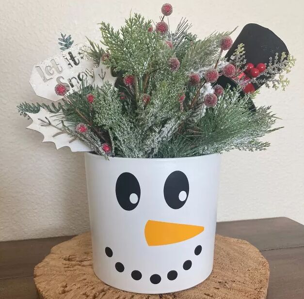 Frosty the Snowman planter