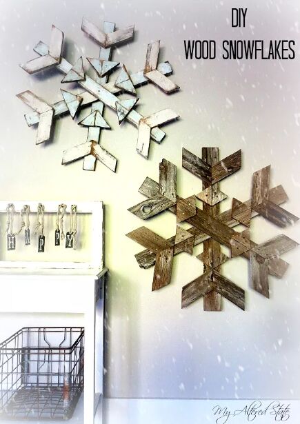 DIY wooden snowflake