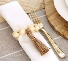 Wood bead napkin ring
