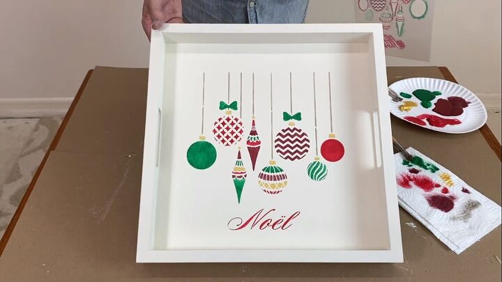 diy christmas tray, Christmas tray decorating ideas