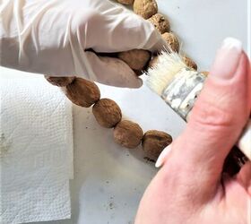 guirnalda fcil de nueces de otoo, pintando en seco la c scara