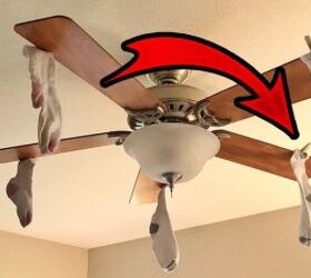 Pin a sock around your ceiling fan blade for this brilliant home hack