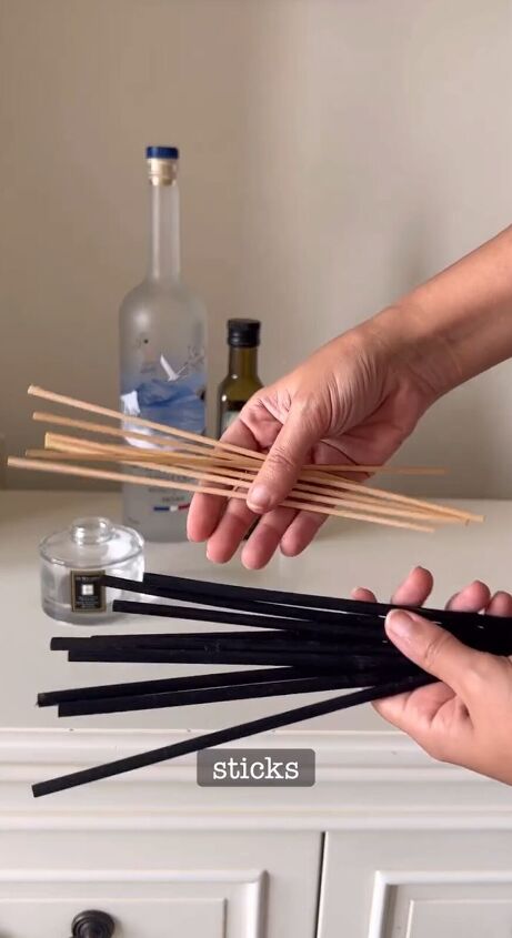 diy reed diffuser, Prepping the diffuser sticks