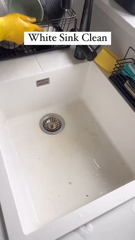 how to clean a white sink, How to clean a white sink