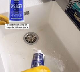 how to clean a white sink, Bar Keepers Friend cleanser and scrub