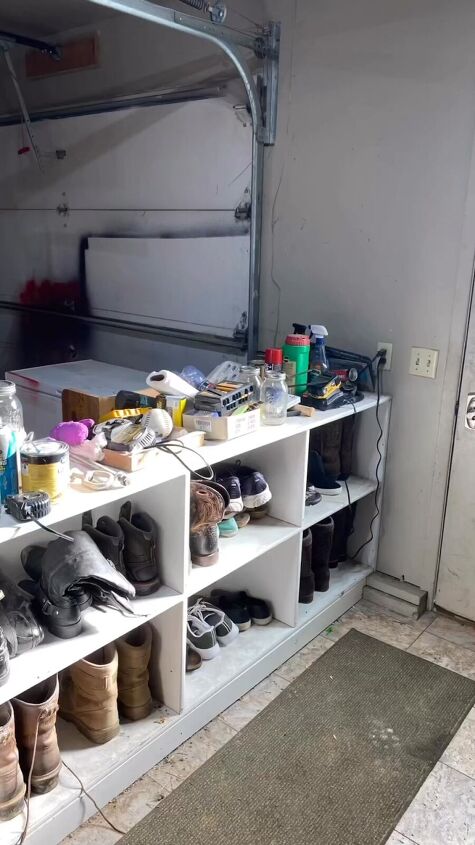 mudroom makeover, Prepping the space