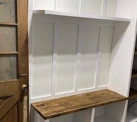 mudroom makeover, Building the shelving unit