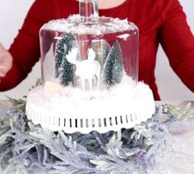 How to Make a Cute DIY Christmas Cloche Using a Trifle Dish