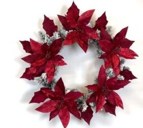 DIY poinsettia wreath