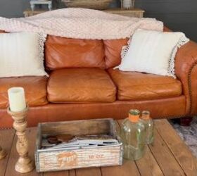 Fresh and clean leather sofa