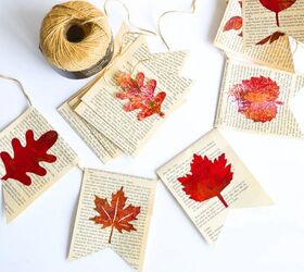 Banderola de otoño DIY, decoración fácil con hojas