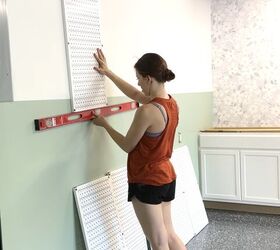 proyecto taller garaje, sistema de tableros de clavijas colgantes en garaje taller