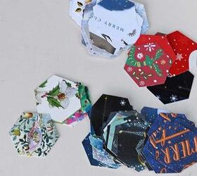 transforma viejas tarjetas de navidad en una obra maestra de mosaico