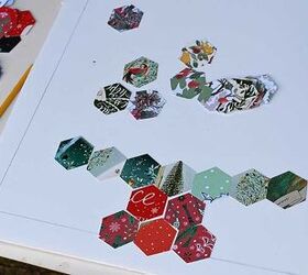 transforma viejas tarjetas de navidad en una obra maestra de mosaico