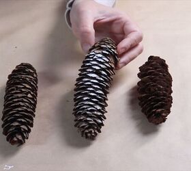 Painting half the pine cone