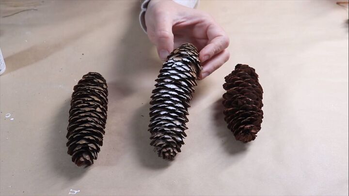 Painting half the pine cone