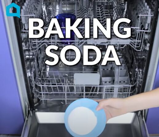 how to clean a dishwasher, Baking soda for the drain