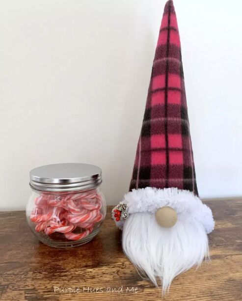 DIY Christmas gnome candy jar