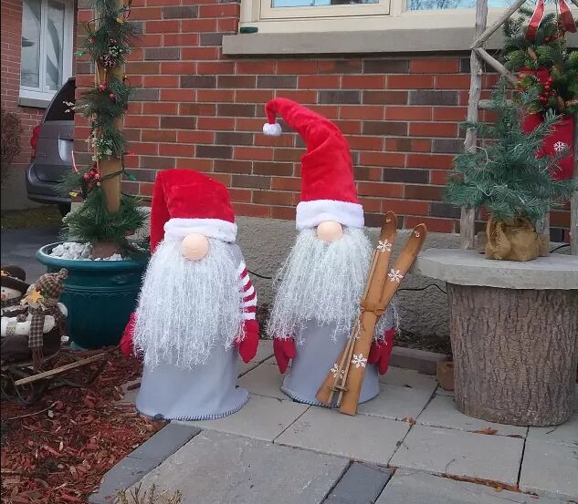 Tomato cage Christmas gnomes