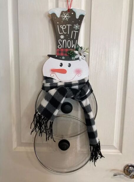 DIY splatter screen snowman