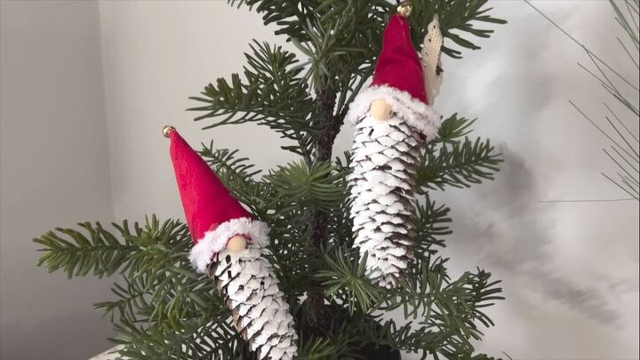 Pine cone Christmas gnome ornaments
